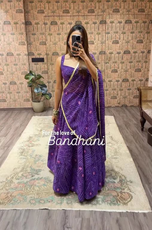 Morali Traditional Bandhani Lehenga Choli Set
