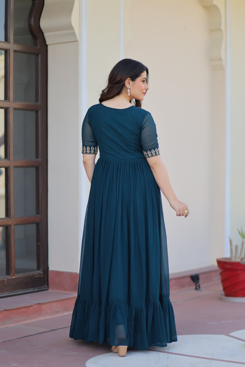 Aayna Elegant Bloom Anarkali Dress