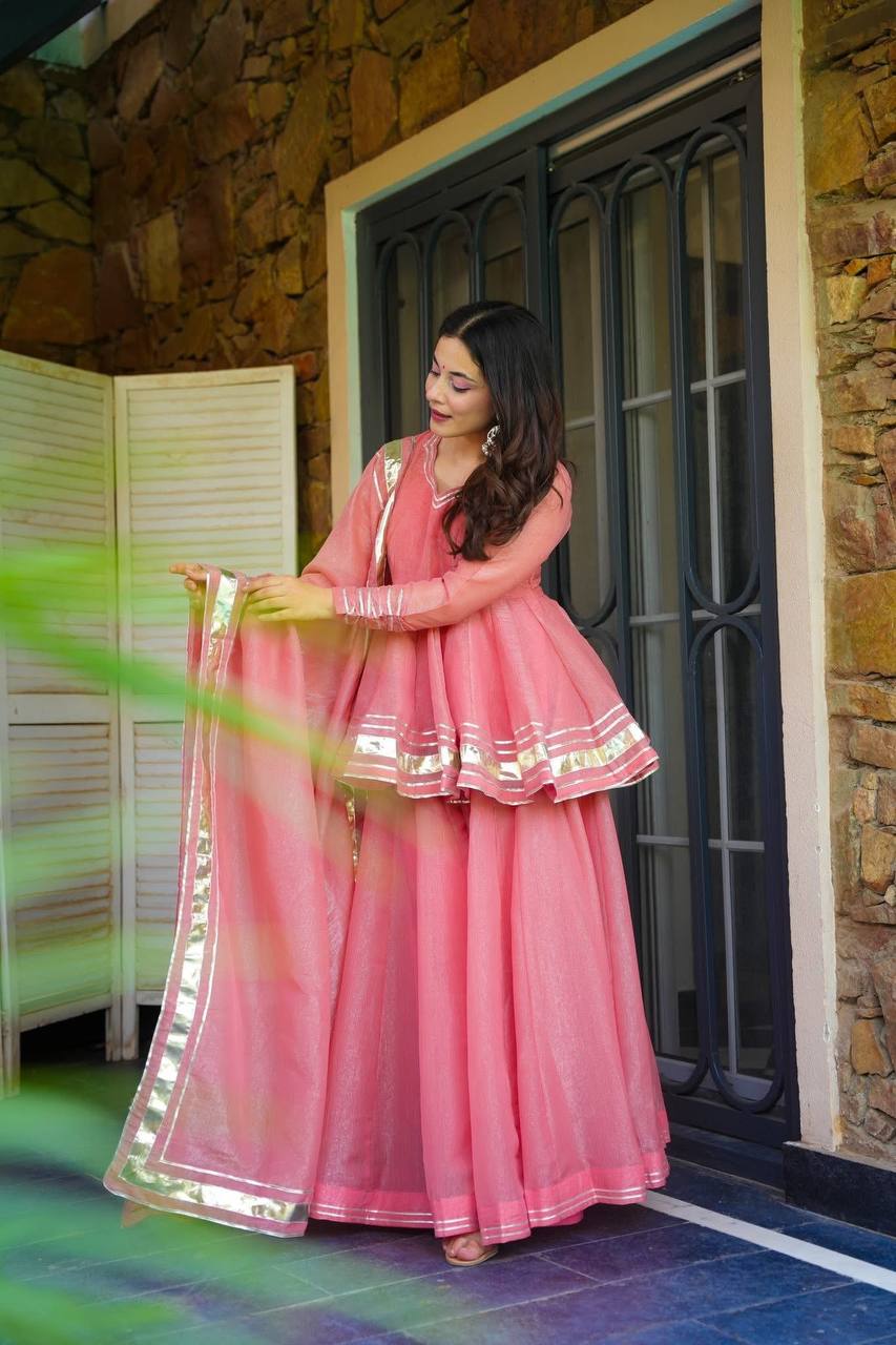 Gemini Organza Sharara Set