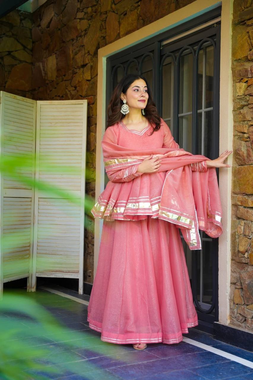 Gemini Organza Sharara Set