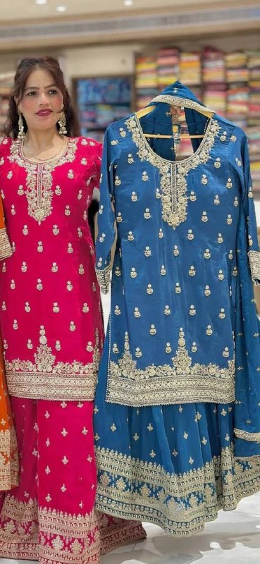 Zarkaar Designer Party Wear Sharara Suit