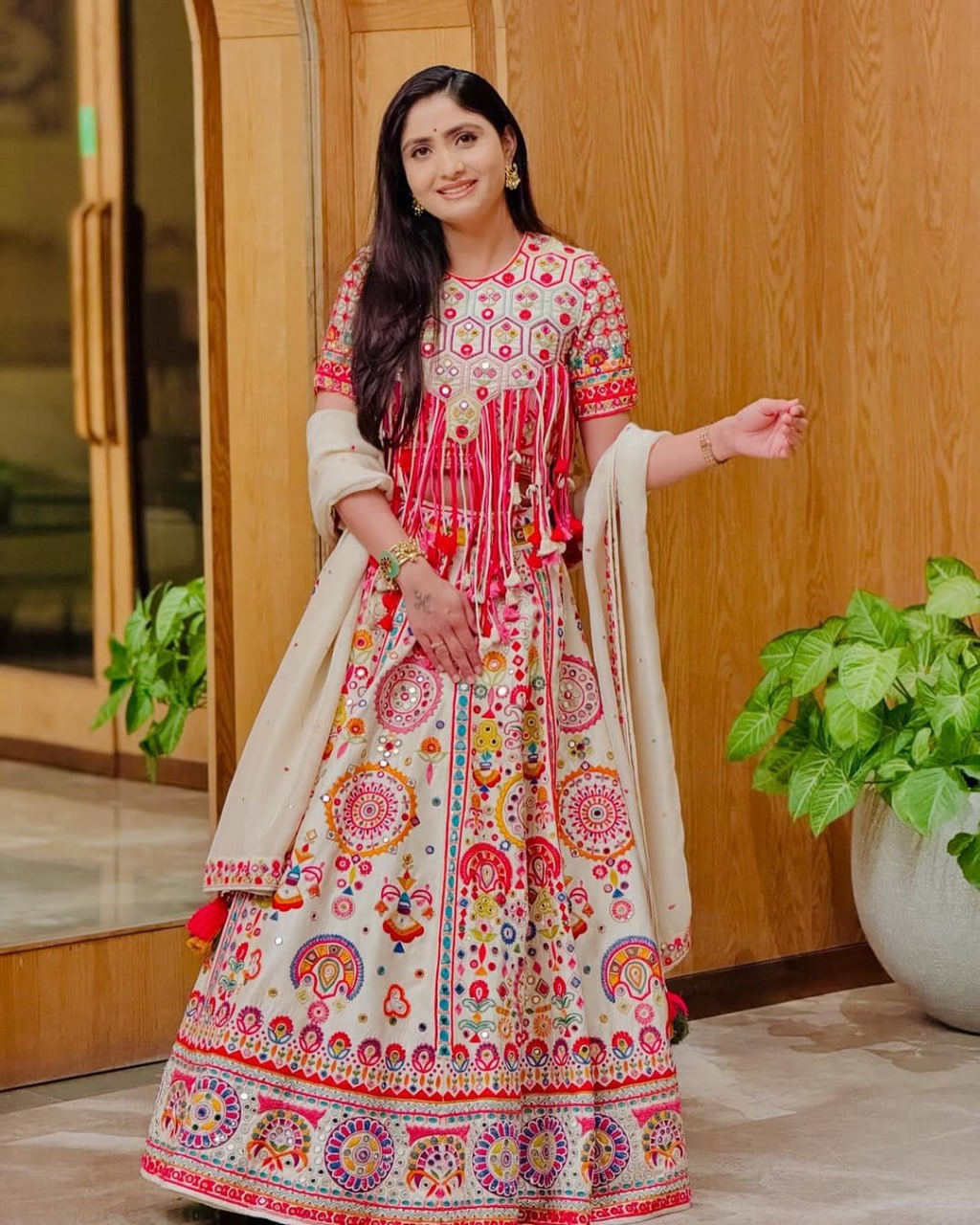 Geet-s Beautiful Heavy Muslin Cotton Lehnga