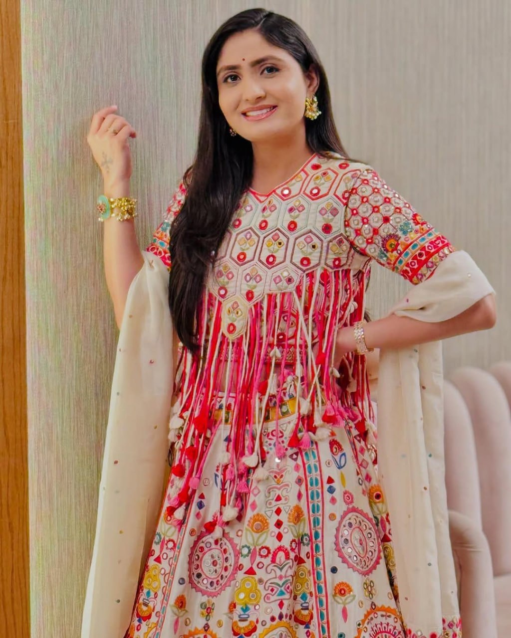 Geet-s Beautiful Heavy Muslin Cotton Lehnga