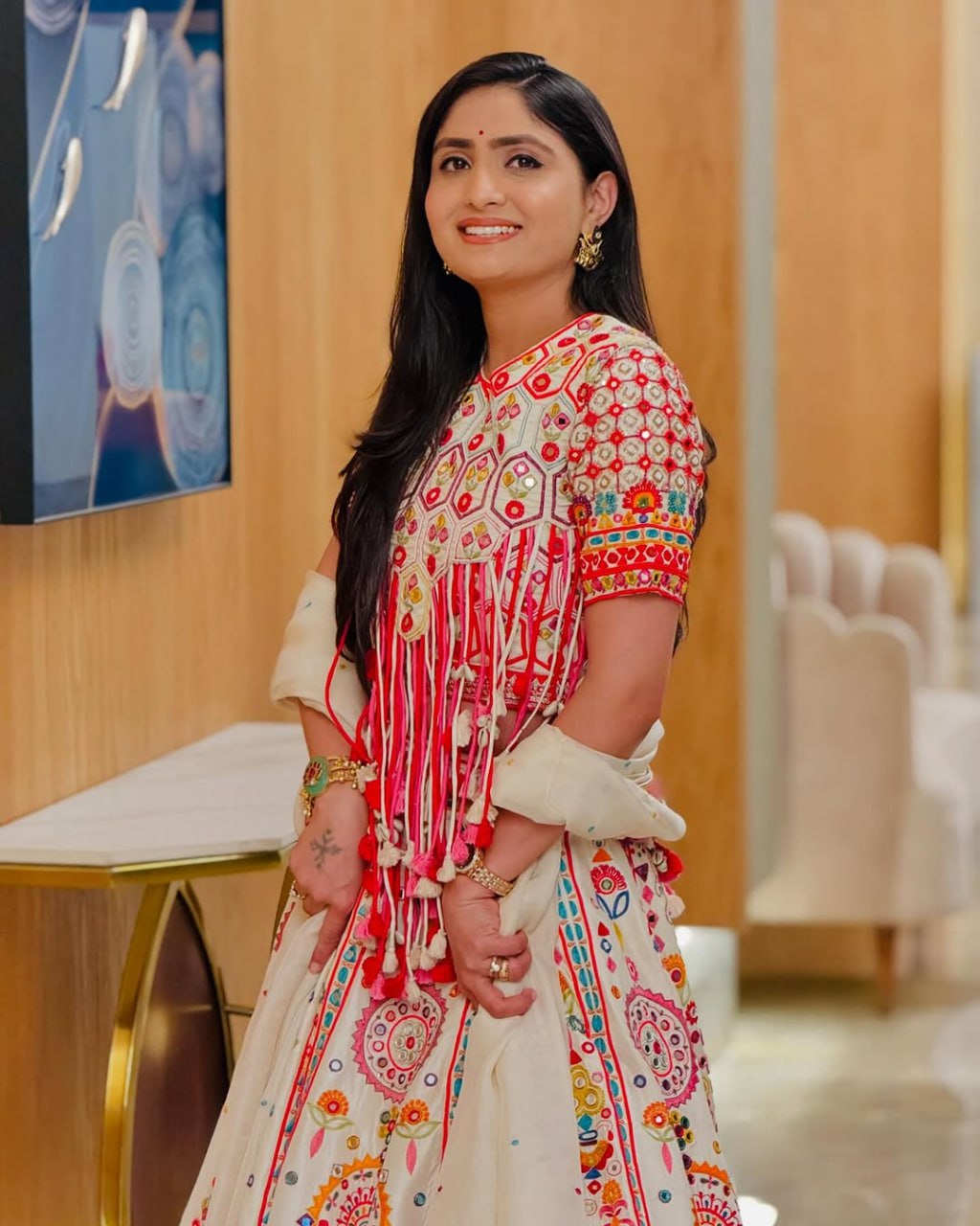Geet-s Beautiful Heavy Muslin Cotton Lehnga