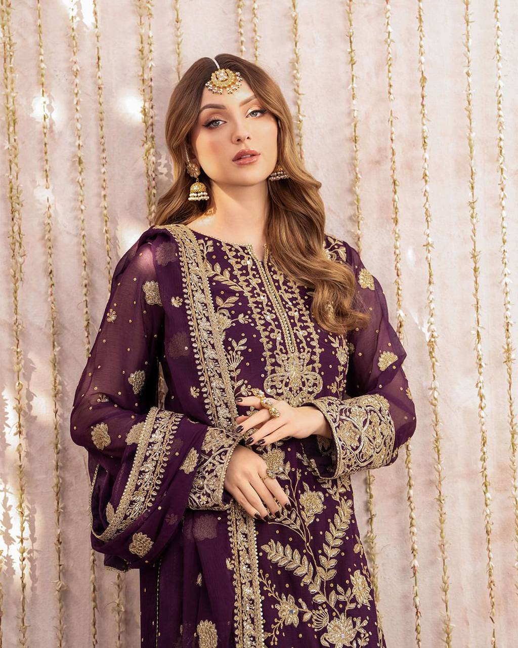 Noor E Shahi Traditionl Georgette Plazoo Set