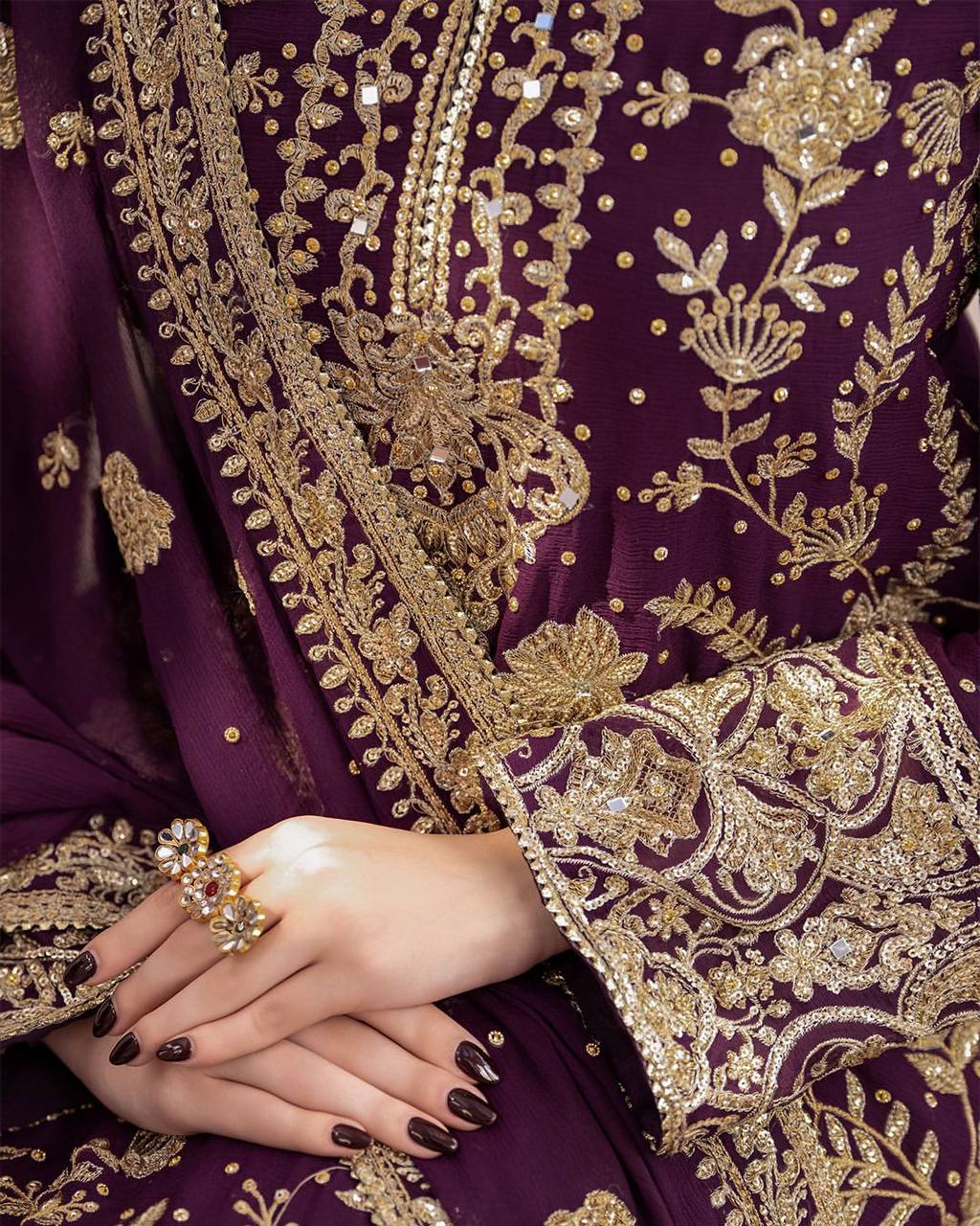 Noor E Shahi Traditionl Georgette Plazoo Set