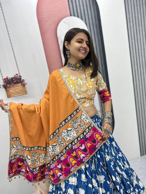 Ruhi Riyon Cotton Work Lehenga Choli