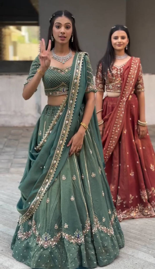 Devanshi Chinon Silk Festival Lehenga Choli