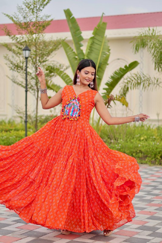 Tripti Navratri Special Gamathi Work Gown