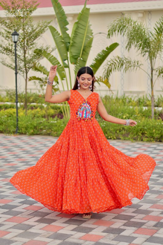 Tripti Navratri Special Gamathi Work Gown