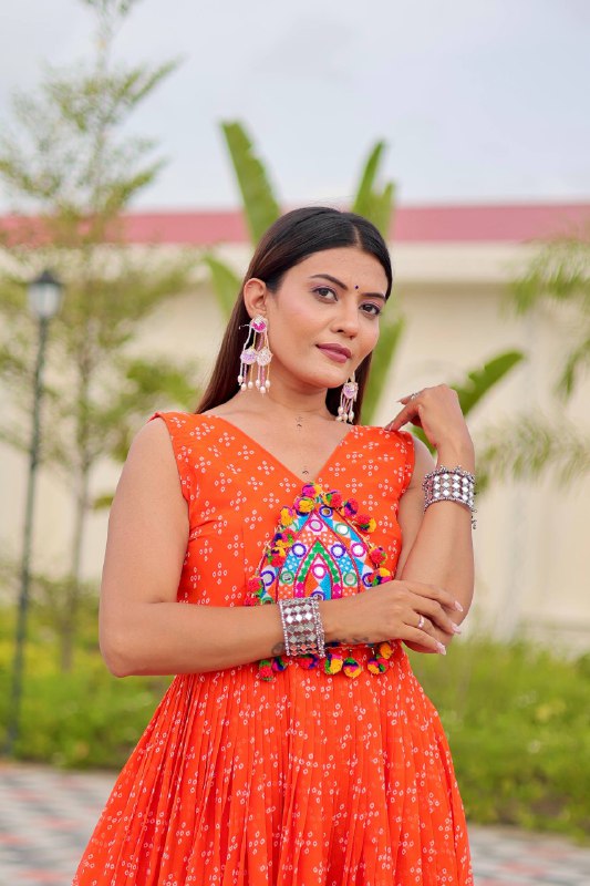 Tripti Navratri Special Gamathi Work Gown