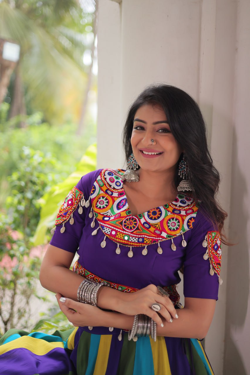 Multi Navratri Special Beautiful Designer Lahenga Choli