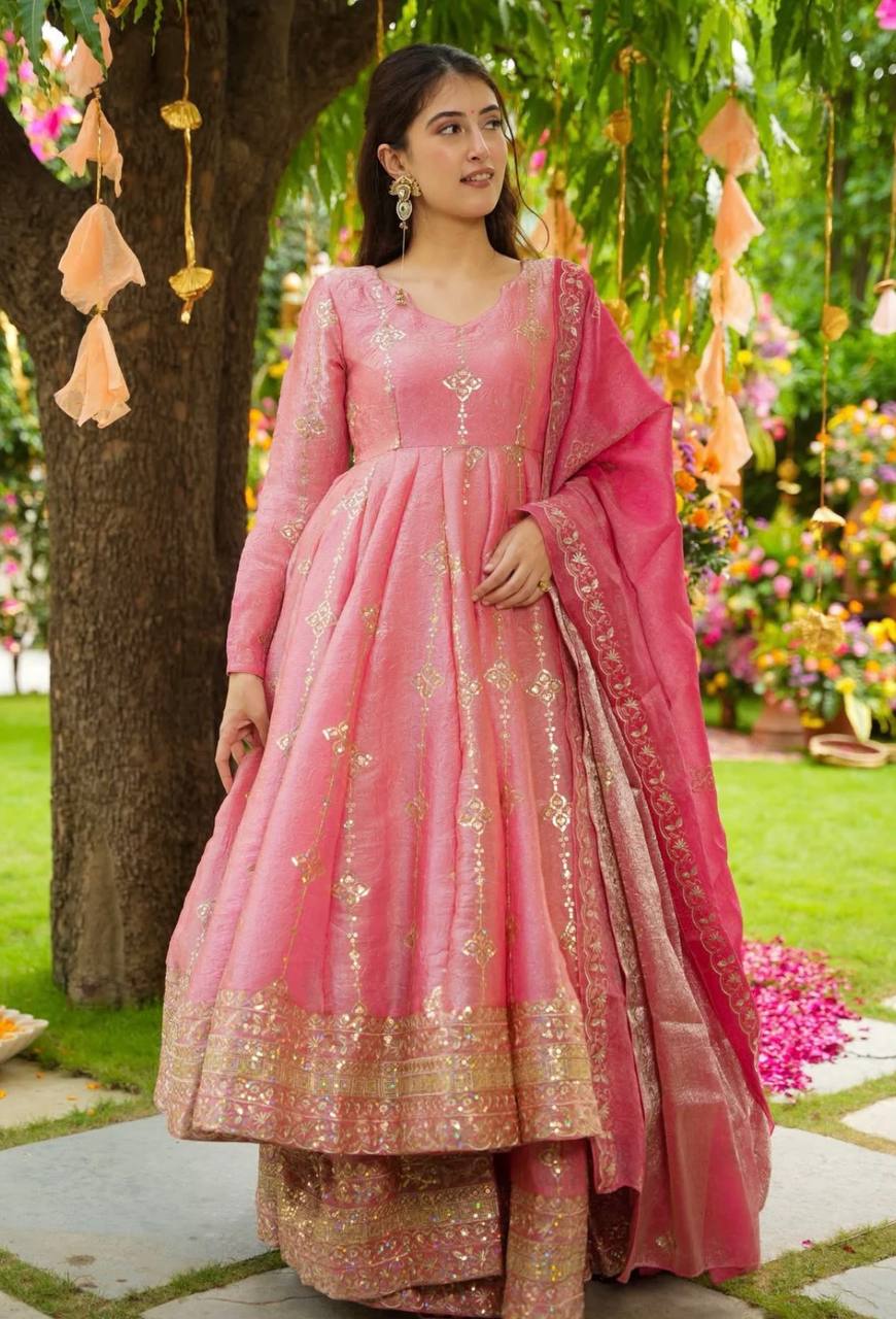 Avni Crunchy Silk Ethnic Wear Designer Outfit