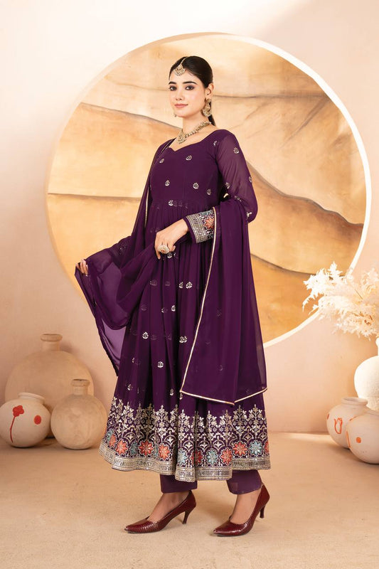Aanika Purple Anarkali Suit