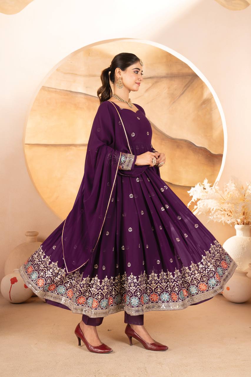 Aanika Purple Anarkali Suit