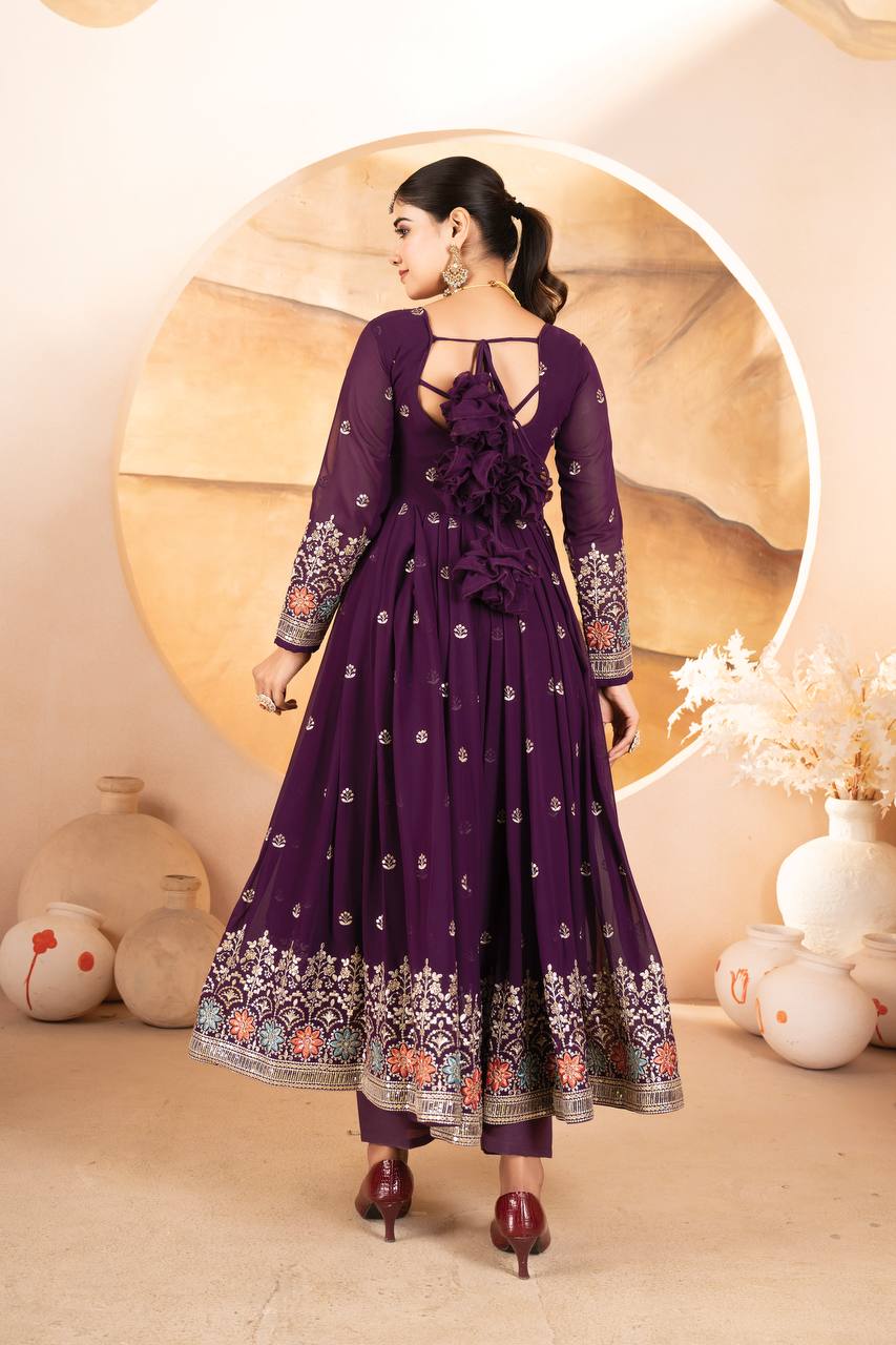 Aanika Purple Anarkali Suit