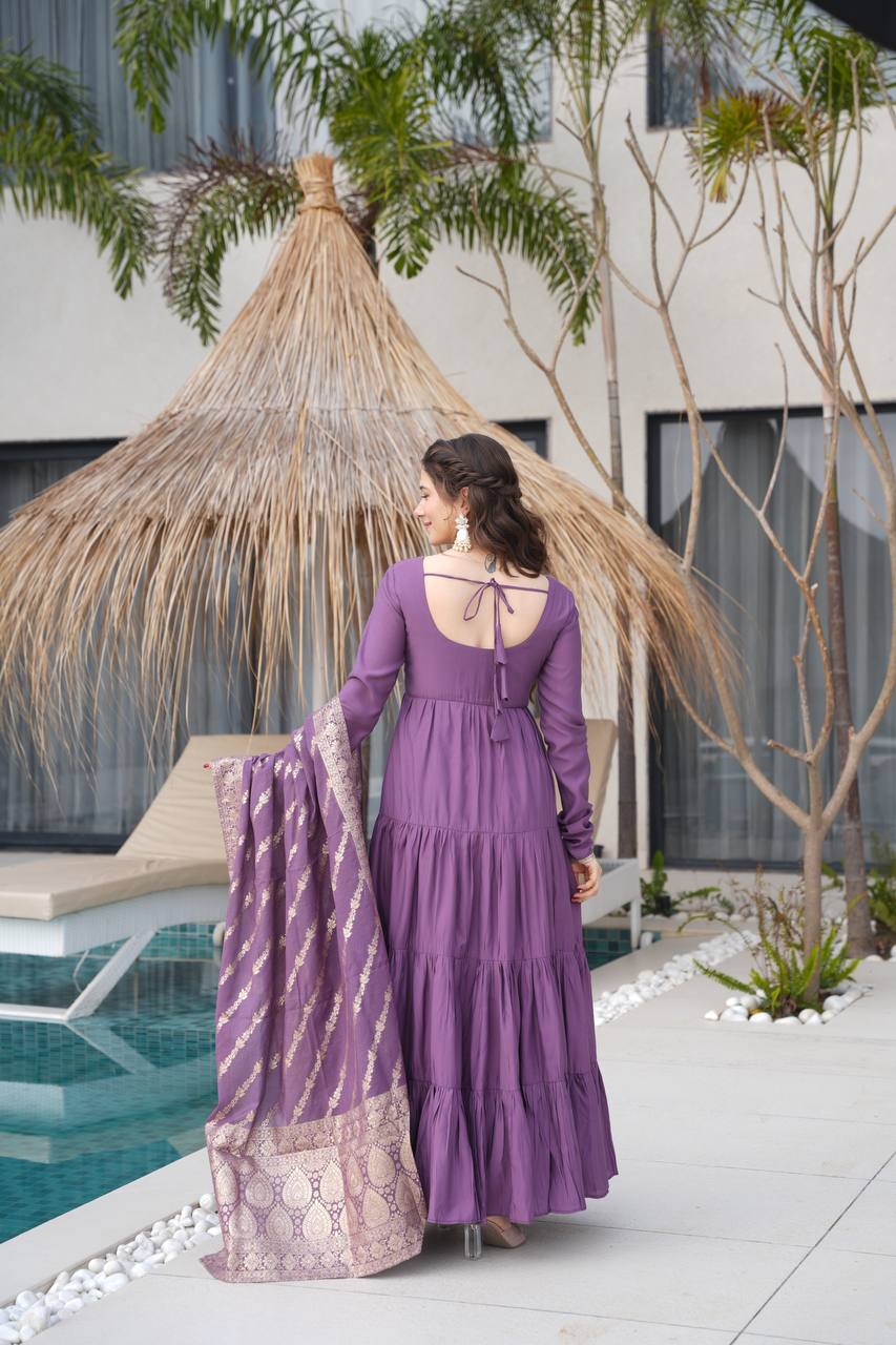Ruhi Gorgeous Designer Romansilk Chanderi Beautifull Anarkali