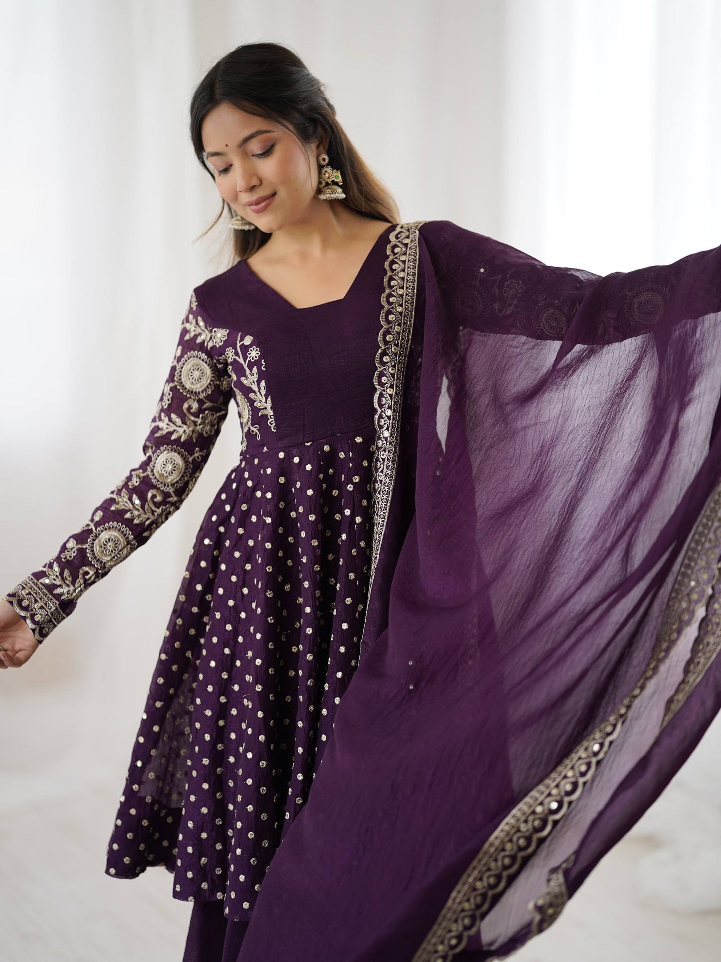 Pankhudi Embroidery Sequence Work Suit Set