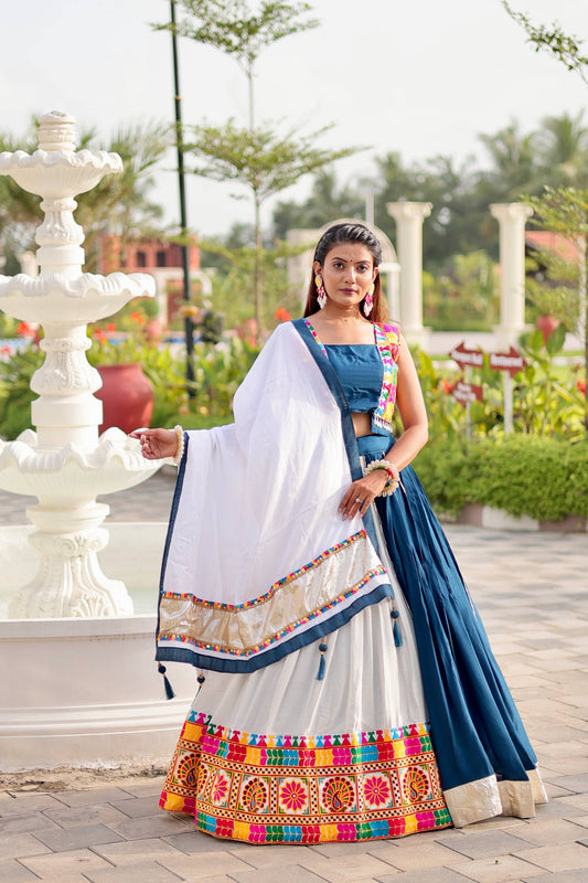 Navrani Heavy Gamthi Work Lehnga Choli