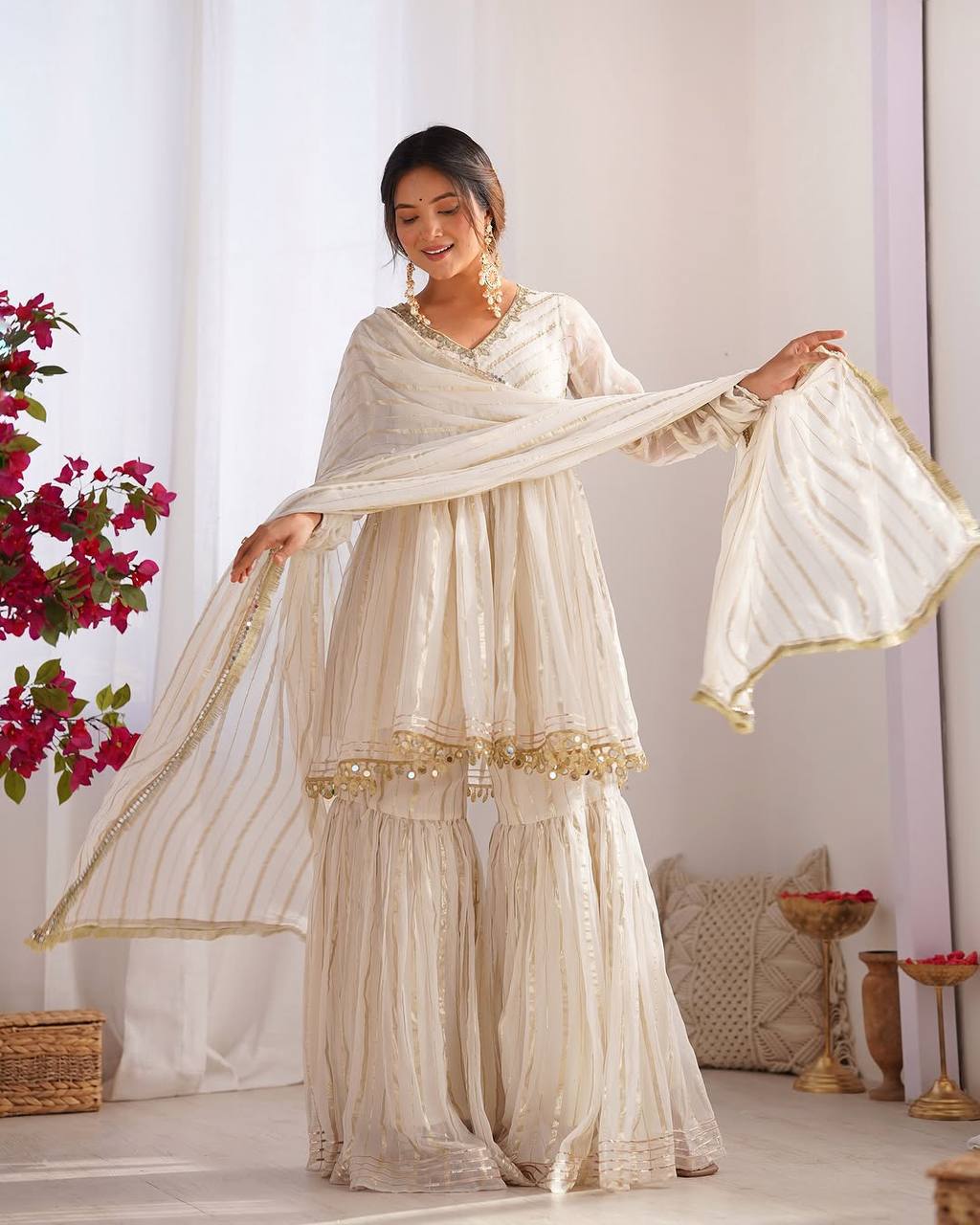 Zoya Mal Chanderi Pretty Sharara Plazzo