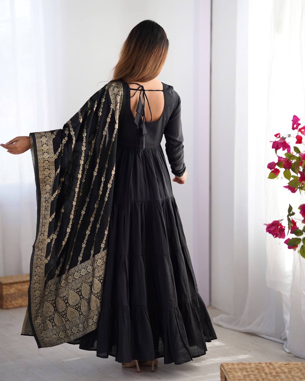 Zuri Romansilk Chanderl Fabric Anarkali