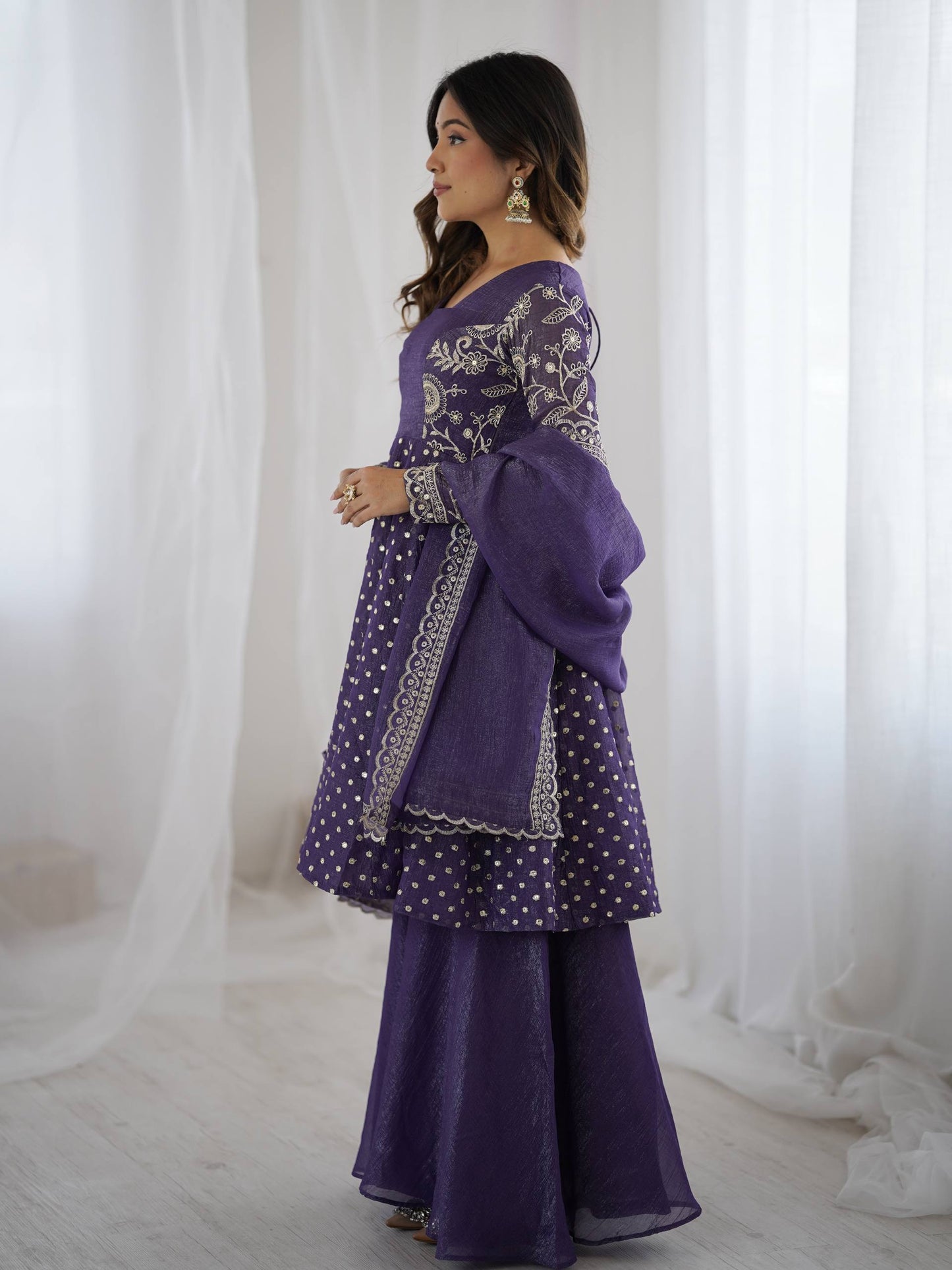 Pankhudi Embroidery Sequence Work Suit Set