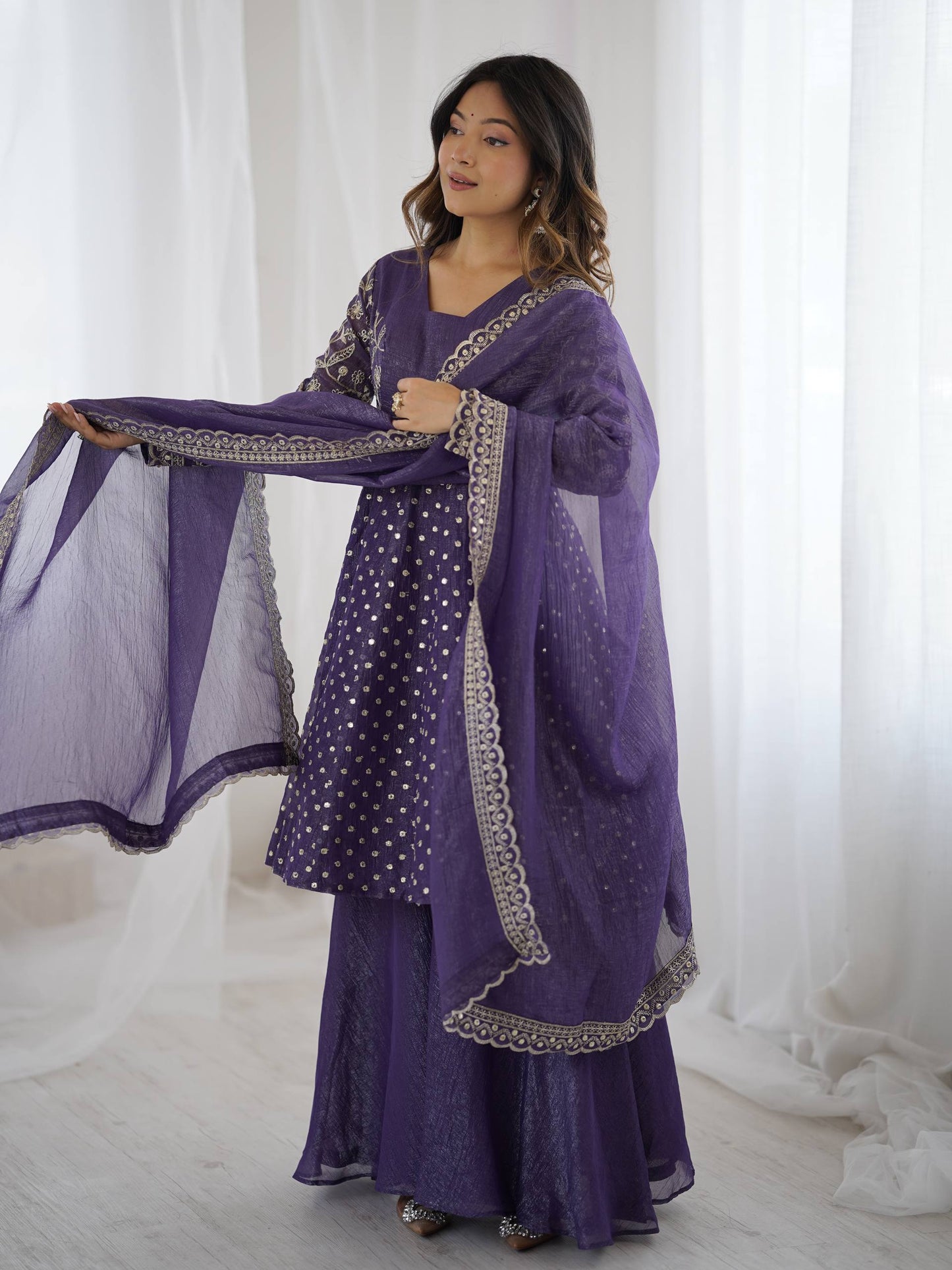 Pankhudi Embroidery Sequence Work Suit Set