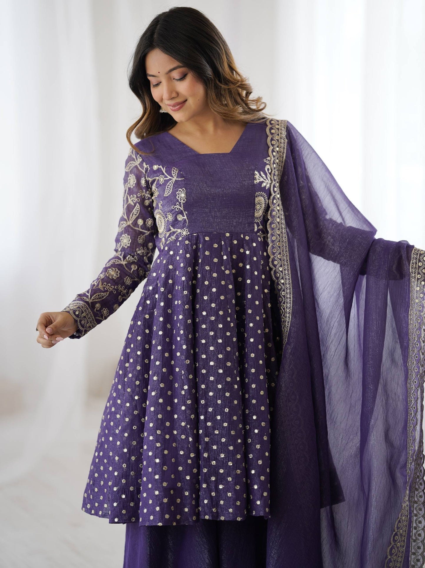Pankhudi Embroidery Sequence Work Suit Set