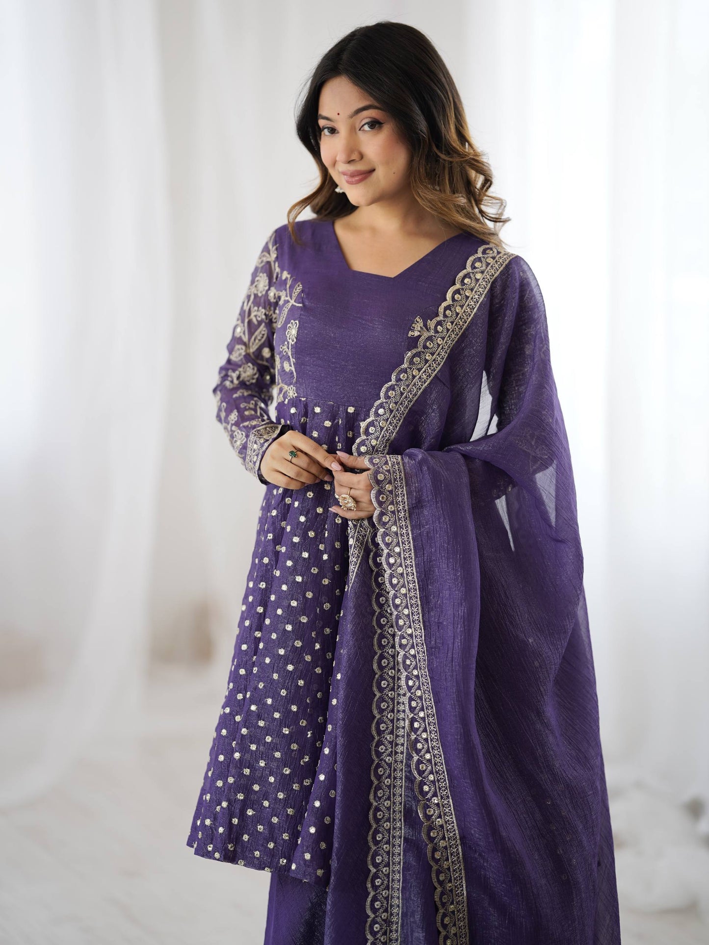 Pankhudi Embroidery Sequence Work Suit Set