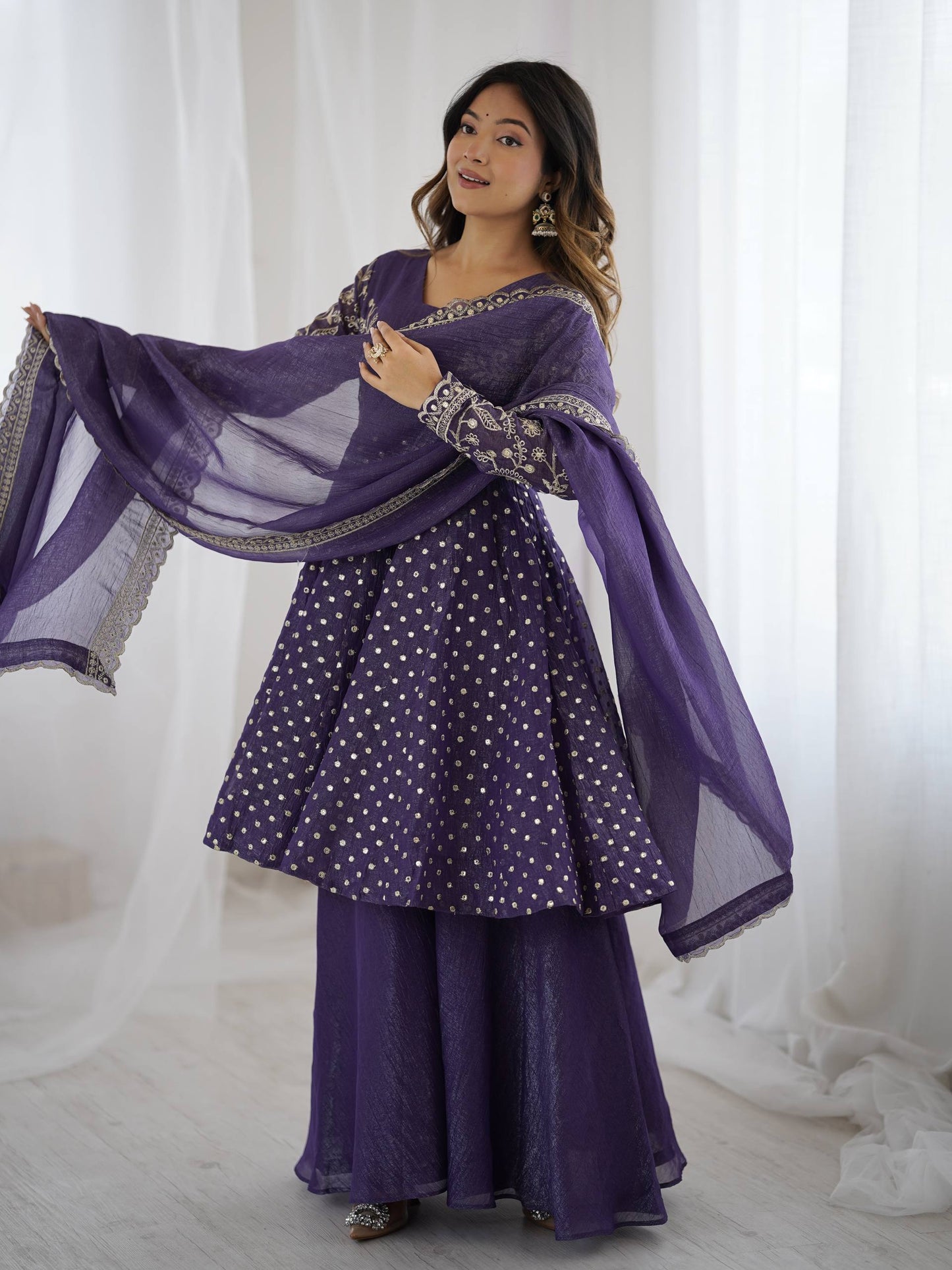 Pankhudi Embroidery Sequence Work Suit Set