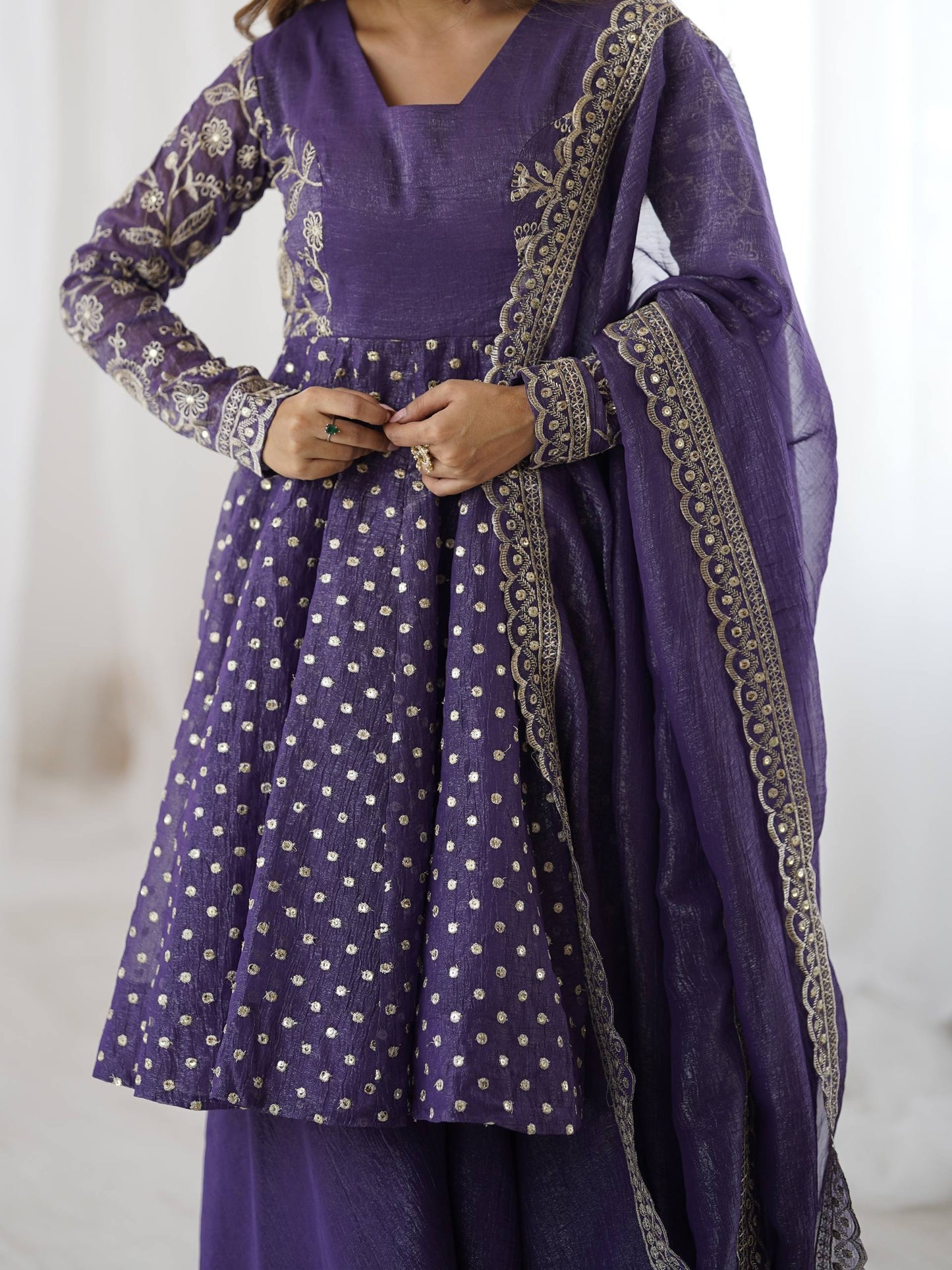 Pankhudi Embroidery Sequence Work Suit Set
