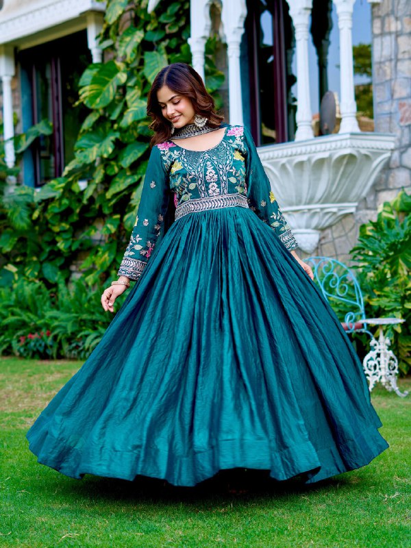 Akira Fendy silk Launching Long Gown