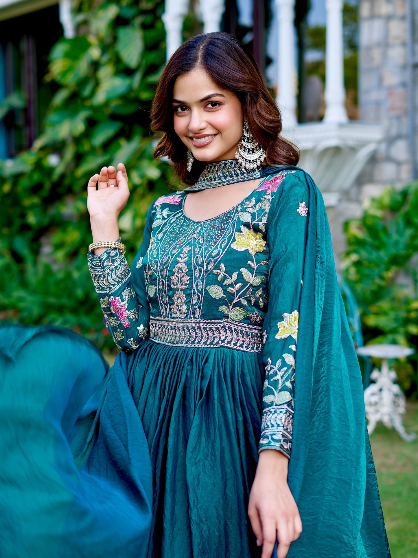 Akira Fendy silk Launching Long Gown