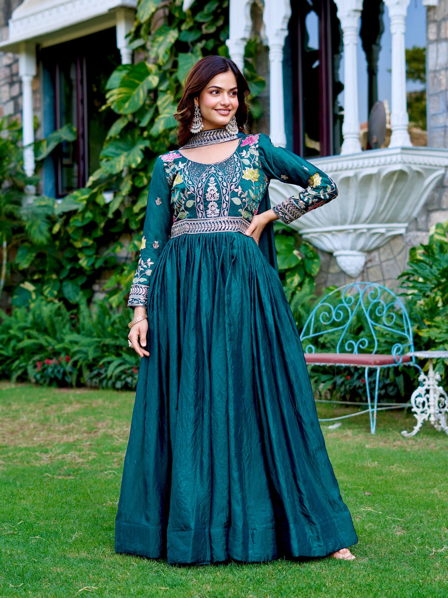 Akira Fendy silk Launching Long Gown