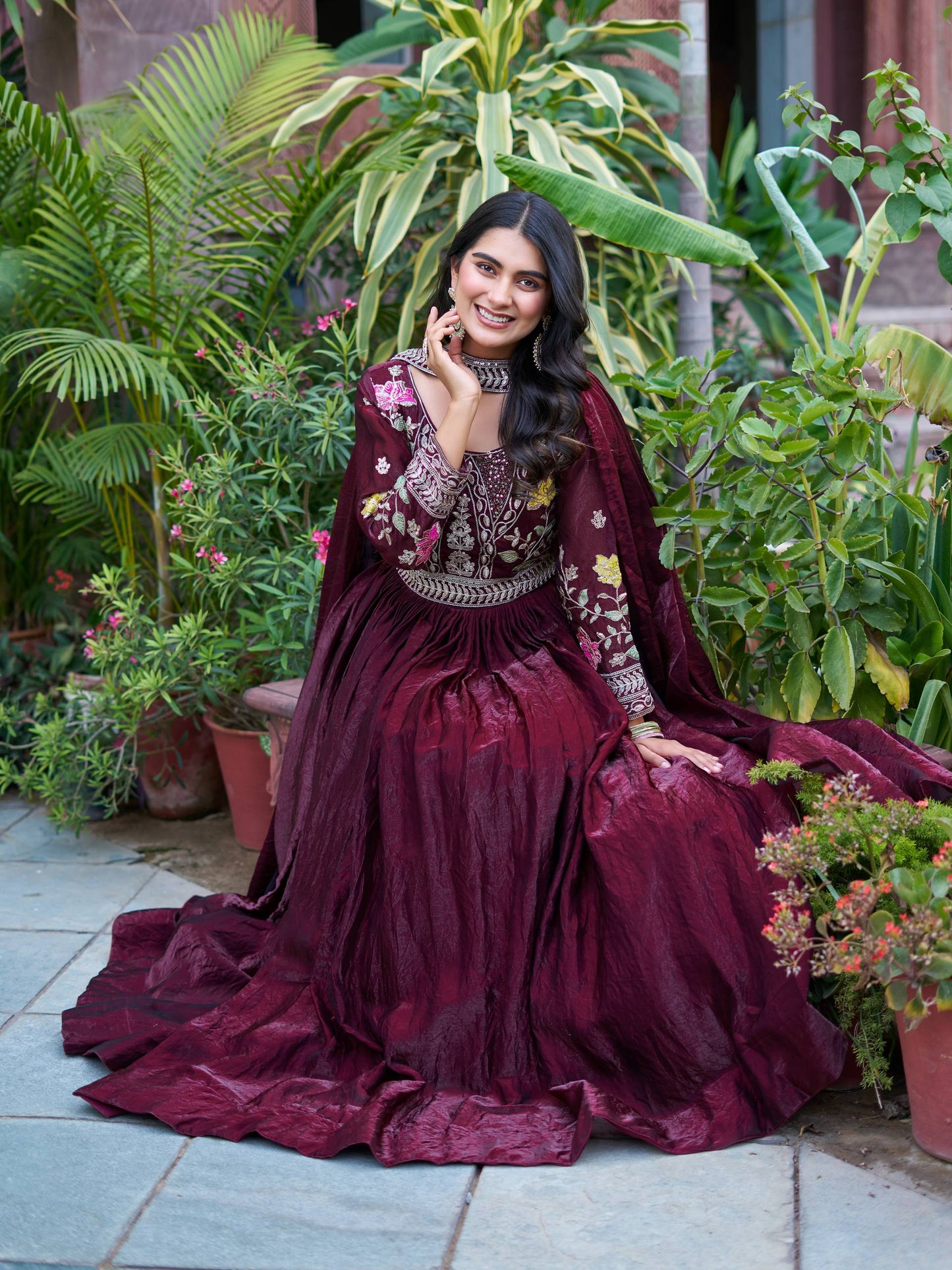 Akira Fendy silk Launching Long Gown