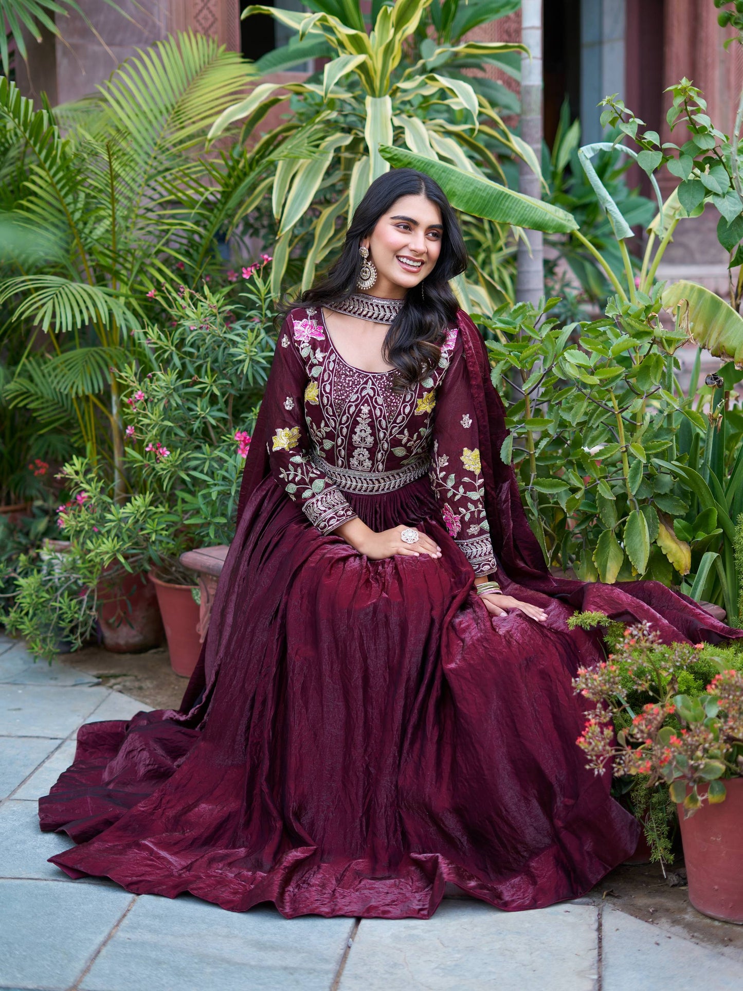 Akira Fendy silk Launching Long Gown
