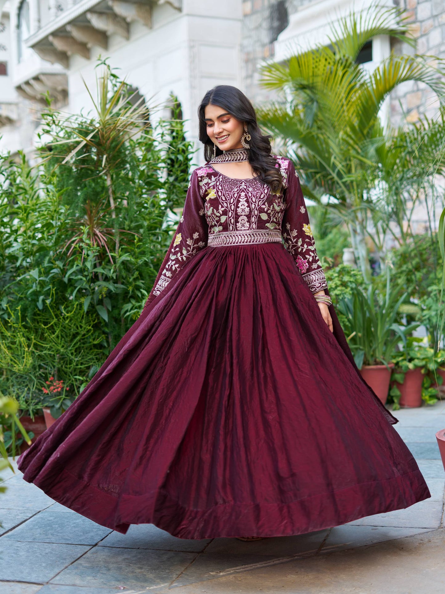 Akira Fendy silk Launching Long Gown