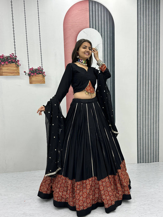 Nine-Night Queen's Fox Georgette Lehenga Choli