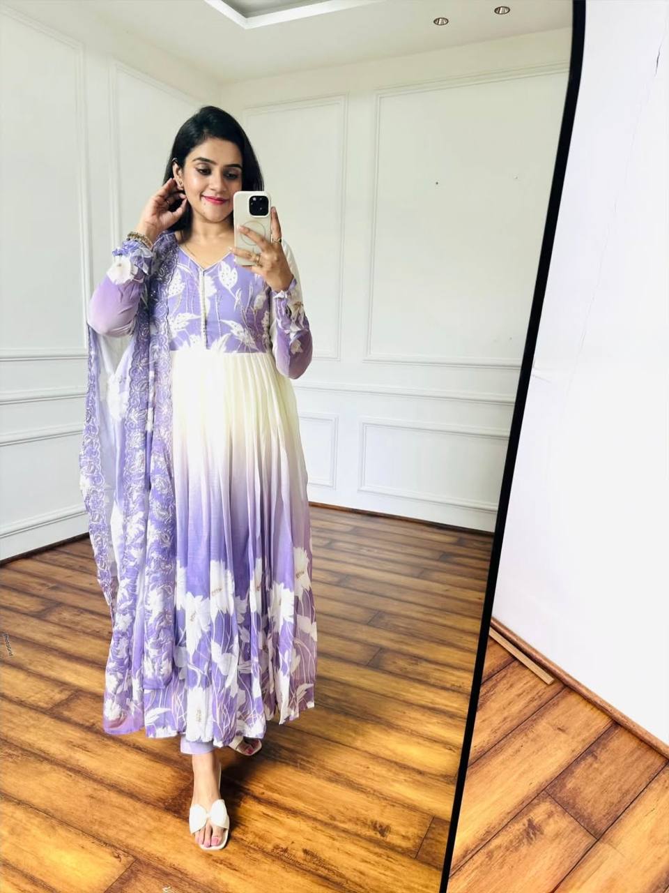 Vriti Elegant Digital Print Anarkali Set