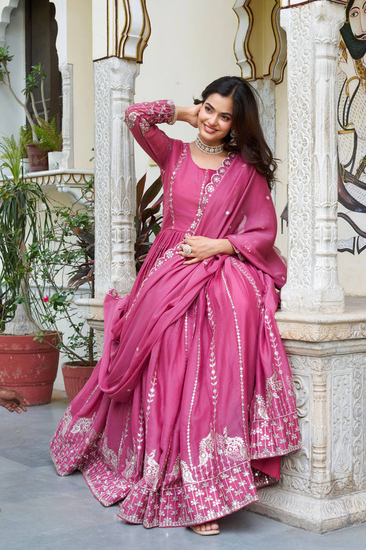 Twince Star Georgette Beautifil Gown Set