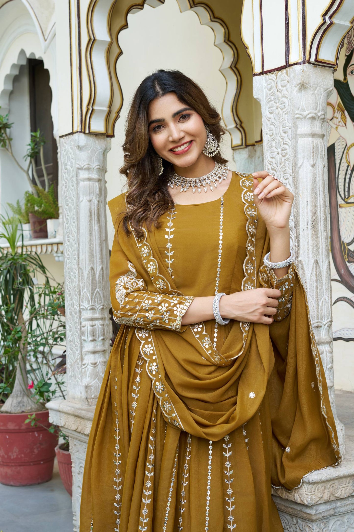 Twince Star Georgette Beautifil Gown Set