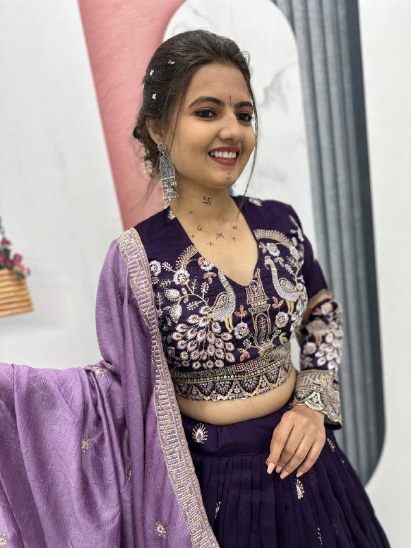 Radhika Vichitra Silk Fusion Lehenga Choli