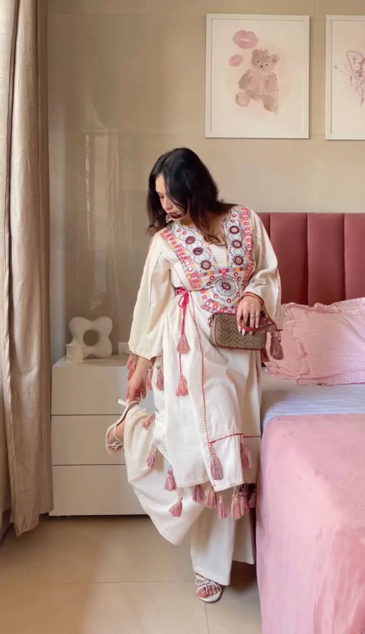 Zoya Premium Pure Khadi Coton Heavy Designer Co-ord Set