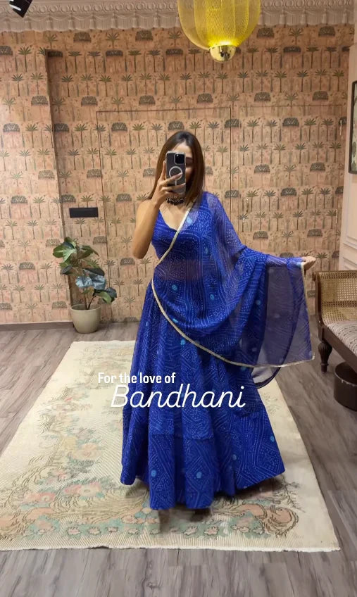 Morali Traditional Bandhani Lehenga Choli Set