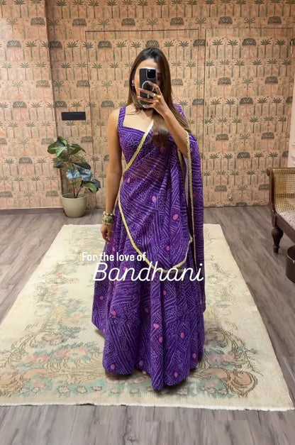 Morali Traditional Bandhani Lehenga Choli Set