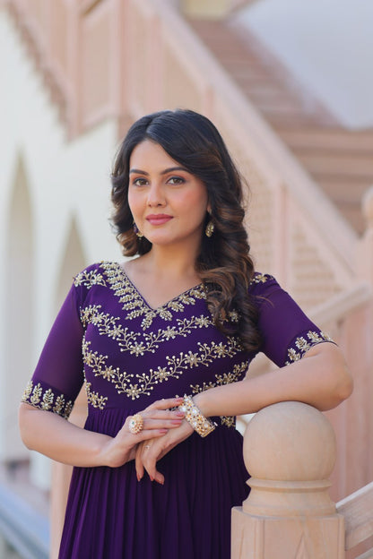 Aayna Elegant Bloom Anarkali Dress