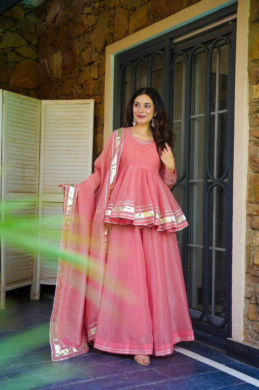 Gemini Organza Sharara Set
