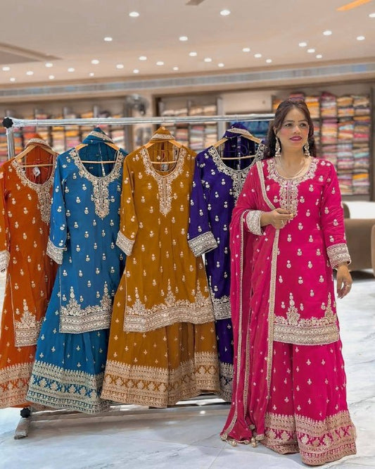 Zarkaar Designer Party Wear Sharara Suit