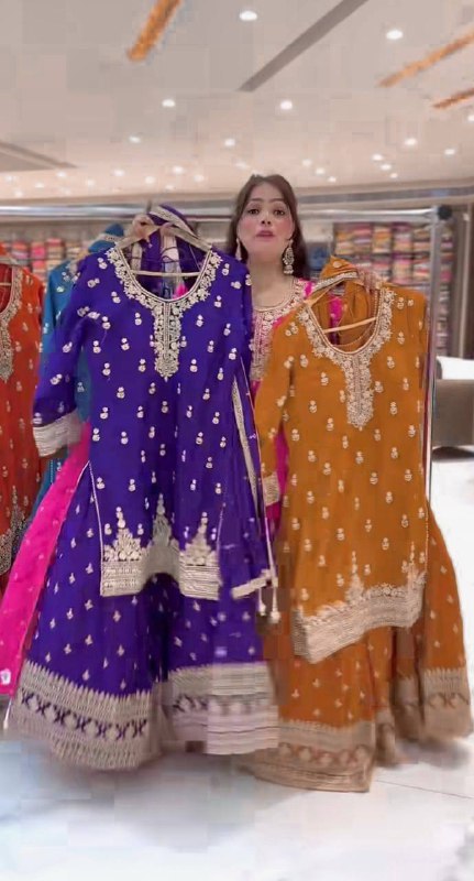 Zarkaar Designer Party Wear Sharara Suit