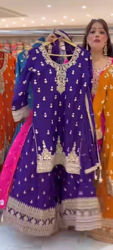 Zarkaar Designer Party Wear Sharara Suit